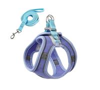 La Correa for Caminar for Gatos, Reflectante, antirrotura, Estilo Chaleco, es cómoda, Moderna y Transpirable(Blue,S)