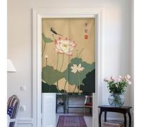 La Cortina De Entrada Japonesa Cortina De Estilo JaponéS Cortina De Media Puerta Impresa Se Puede Usar Como Una ParticióN Para Separar Dos Habitaciones DecoracióN Del Hogar Hoja de Loto 75 x 90 cm