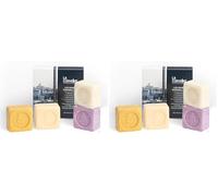 La Corvette - Les Pavés Marseillais - Cofre 4 jabones 100g - Aromas provenzales (Paquete de 2)