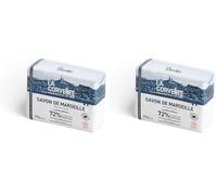 La Corvette, Real Marseille soap baked in cauldron, with olive oil, 100% natural (Paquete de 2)