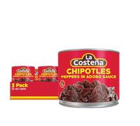 La Costeña Chipotle - Pimientos en salsa Adobo (340 ml, 3 unidades)