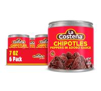 La Costeña Pimientos Chipotle en Salsa Adobo, lata de 200 ml (6 unidades)