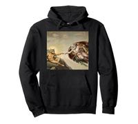 La creación de Gatos - Arte Parodia Inspirado en Miguel Ángel Sudadera con Capucha