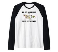 La creación de Ideas está en mis Genes Replicación del ADN Biología Humor Camiseta Manga Raglan