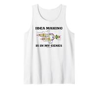 La creación de Ideas está en mis Genes Replicación del ADN Biología Humor Camiseta sin Mangas