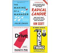 La creación de un gerente, Candor radical, Drive Daniel H. Pink, Colección de 4 libros The One Thing