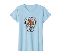 La Creatividad es Inteligencia divertirse Inspiración Camiseta, Mujer, Azul Bebé, XS