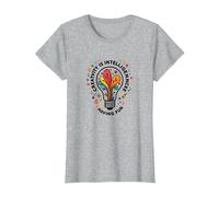 La Creatividad es Inteligencia divertirse Inspiración Camiseta, Mujer, Gris Jaspeado, S
