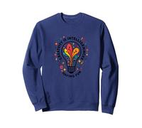 La Creatividad es Inteligencia divertirse Inspiración Sudadera, Unisex para Adultos, Azul Marino, XL