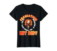 La cremación es mi última Esperanza para un Cuerpo Caliente con sobrepeso Camiseta gráfica económica, Mujer, Negro, XL