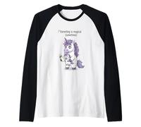 La crianza de los Hijos a Veces es mágica - Unicornio Camiseta Manga Raglan