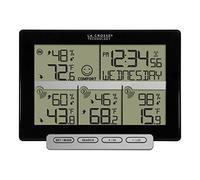 La Crosse Technology 308-1412-3TX-INT - Estación meteorológica inalámbrica (incluye 3 sensores), color negro