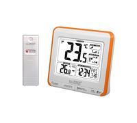 La Crosse Technology WS6811WHI-ORA - Estación meteorológica para Interiores y Exteriores, Color Naranja y Blanco