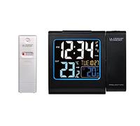 La Crosse Technology WT552-BLA - Radiodespertador (pantalla LCD, mando a distancia, 433 MHz), negro