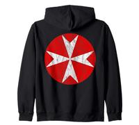 La Cruz de Malta Vintage Sudadera con Capucha