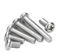 La cruz del acero inoxidable 316 ahuecó el tornillo de máquina redondo ahuecado de los tornillos M2~M8 de la cabeza de cacerola(10mm,M6-20pcs)