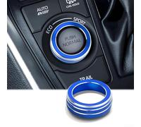 La cubierta del anillo de aleación mejora las perillas de ajuste normal de empuje para Toyota RAV4 para modelos híbridos 2019 2020 2021 2022 2023 2024 2025 (azul)