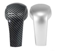 La cubierta interior para Mazda CX4 CX5 proporciona un estilo de fibra de carbono plateada al perímetro del pomo de la palanca de cambios (plateado)