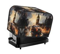 La cubierta para tostadora London Color Taxi es adecuada para 2 fundas pequeñas para tostadoras con ranuras anchas y viene con un bolsillo de almacenamiento para satisfacer diversas necesidades de