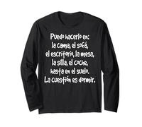 La cuestión es dormir Divertida Frase Gracioso Mensaje Manga Larga