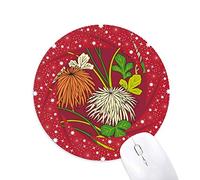 La Cultura Japonesa de otoño de Pintura Wheel Mouse Pad de Goma roja Redonda