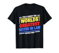 La cuñada más Grande del Mundo Diciendo cuñada Divertida Camiseta gráfica económica, Hombre, Negro, XL