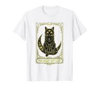 La Dama del Gato Tarot Carta Celestial Luna Gato Camiseta