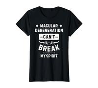 La degeneración Macular no Puede Romper mi espíritu Camiseta gráfica económica, Mujer, Negro, S