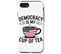 La Democracia Es Mi Taza De Té Amante Patriótico Divertido Carcasa para iPhone SE (2020) / 7/8