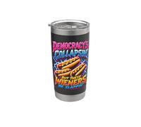 La democracia está colapsando, pero estos salchichas se abofetean Vaso térmico de acero inoxidable de doble pared