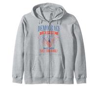 La democracia está muriendo, pero bueno, buenos fuegos artificiales para mujeres y hombres Sudadera con Capucha