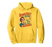 La democracia está muriendo pero los fuegos artificiales frescos 4 de julio Mujeres Niña Sudadera con Capucha
