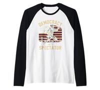 La Democracia no es un Deporte para espectadores Divertido Camiseta Manga Raglan
