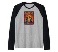 La desigualdad de Riqueza es Incorrecta Camiseta Manga Raglan