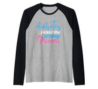 La Diabetes Eligió A La Princesa Equivocada Tipo Diabetes Camiseta Manga Raglan