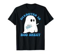 La diabetes es Boo Sheet T1D T2D Conciencia sobre la diabetes diabética Camiseta