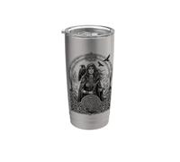 La diosa celta del cuervo de Morrigan Mitología irlandesa Cuervo Cool Vaso térmico de acero inoxidable de doble pared
