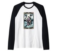 La Diosa Celta Morrigan Guerrero Cuervo Reina Tarot Camiseta Manga Raglan
