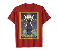 La Diosa Hecate Tarot Card Triple Luna Wiccan Pagan Witch Camiseta, Hombre, Arándano, L