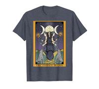 La Diosa Hecate Tarot Card Triple Luna Wiccan Pagan Witch Camiseta, Hombre, Azul Jaspeado, XXL