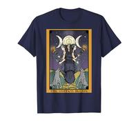 La Diosa Hecate Tarot Card Triple Luna Wiccan Pagan Witch Camiseta, Hombre, Azul Marino, XL