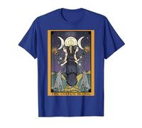La Diosa Hecate Tarot Card Triple Luna Wiccan Pagan Witch Camiseta, Hombre, Azul Real, S