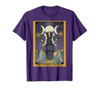 La Diosa Hecate Tarot Card Triple Luna Wiccan Pagan Witch Camiseta, Hombre, Morado, L