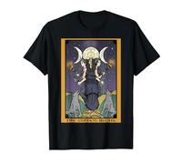 La Diosa Hecate Tarot Card Triple Luna Wiccan Pagan Witch Camiseta, Hombre, Negro, M