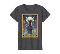 La Diosa Hecate Tarot Card Triple Luna Wiccan Pagan Witch Camiseta, Mujer, Jaspeado Oscuro, M
