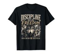 La disciplina construye la Libertad Controla tu Mente Alpha Wolf Camiseta