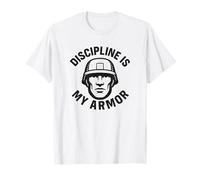 La disciplina es mi armadura. Cita militar vintage. Camiseta
