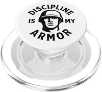 La disciplina es mi armadura. Motivación militar. PopSockets PopGrip para MagSafe