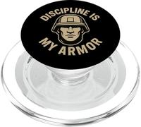 La disciplina es mi armadura. Motivación militar. PopSockets PopGrip para MagSafe