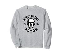 La disciplina es mi armadura. Motivación militar. Sudadera